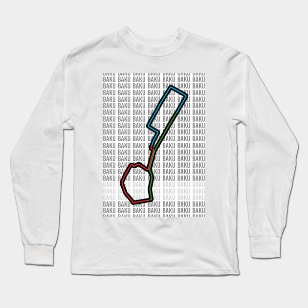 Baku - F1 Track Long Sleeve T-Shirt by GreazyL